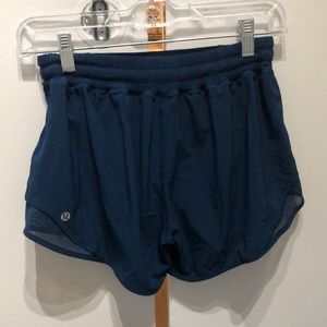 Lululemon running shorts, deep teal blue, six 6